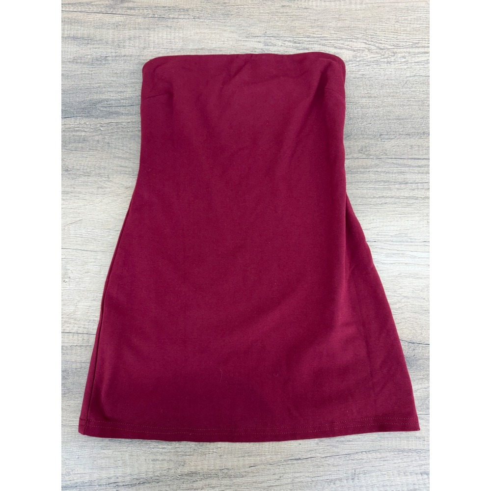 Lovers and Friends Burgundy Strapless Mini Tube Dress Wine Red Size Medium